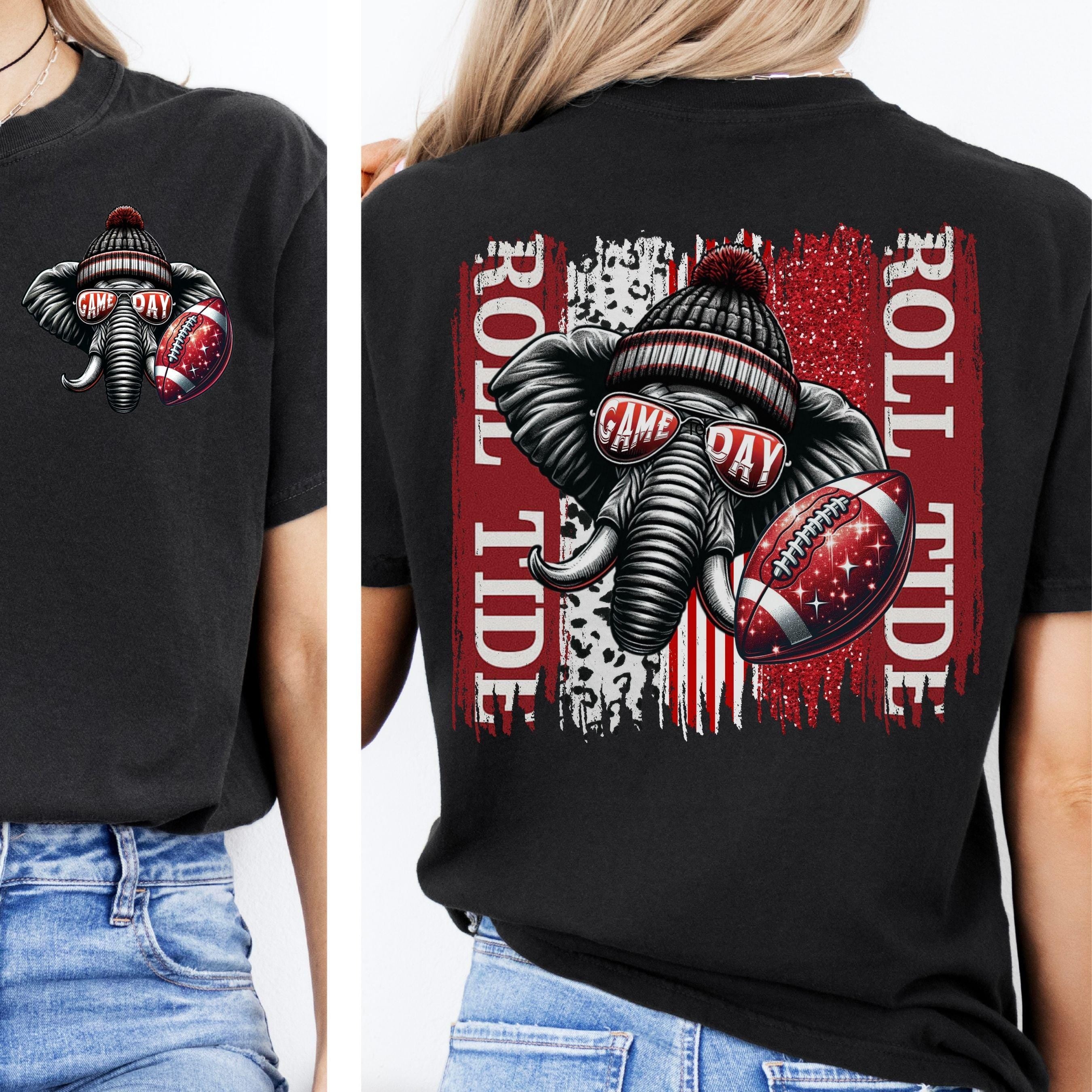 Roll Tide Paint Splash Football PNG