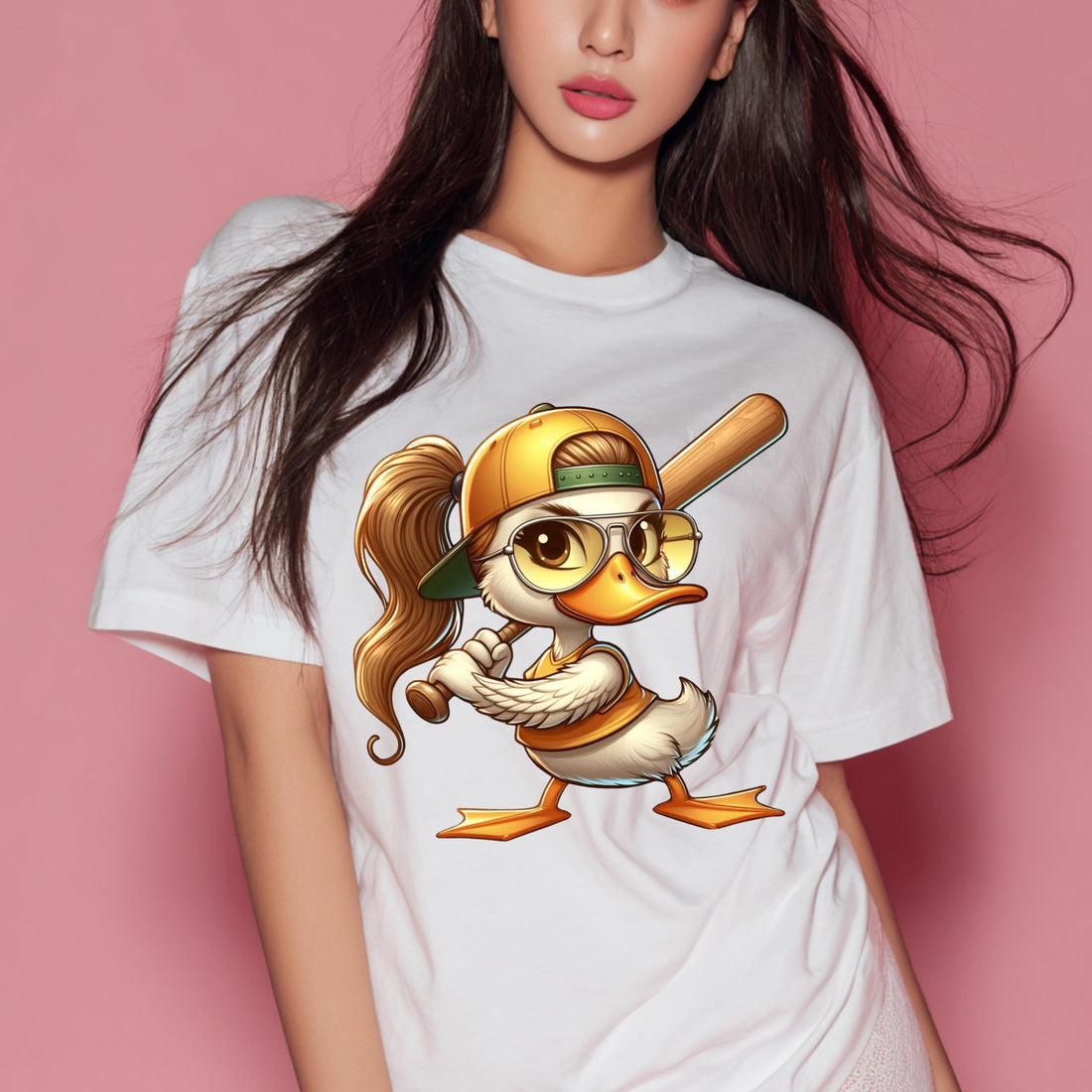 Baller Softball Duck PNG Set of Green & Yellow