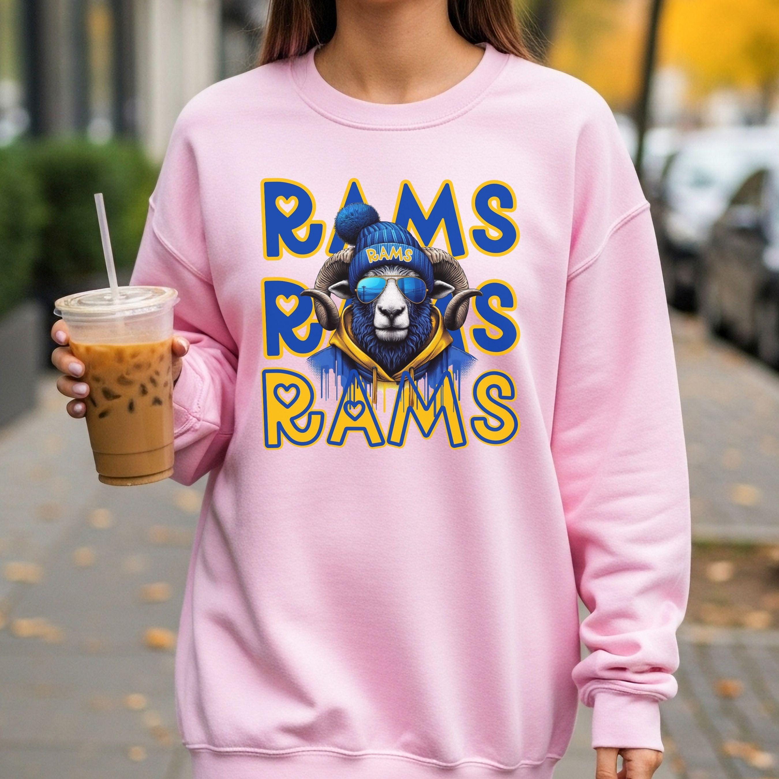 Cool Blue and Gold Rams Repeat Theme Game Day PNG