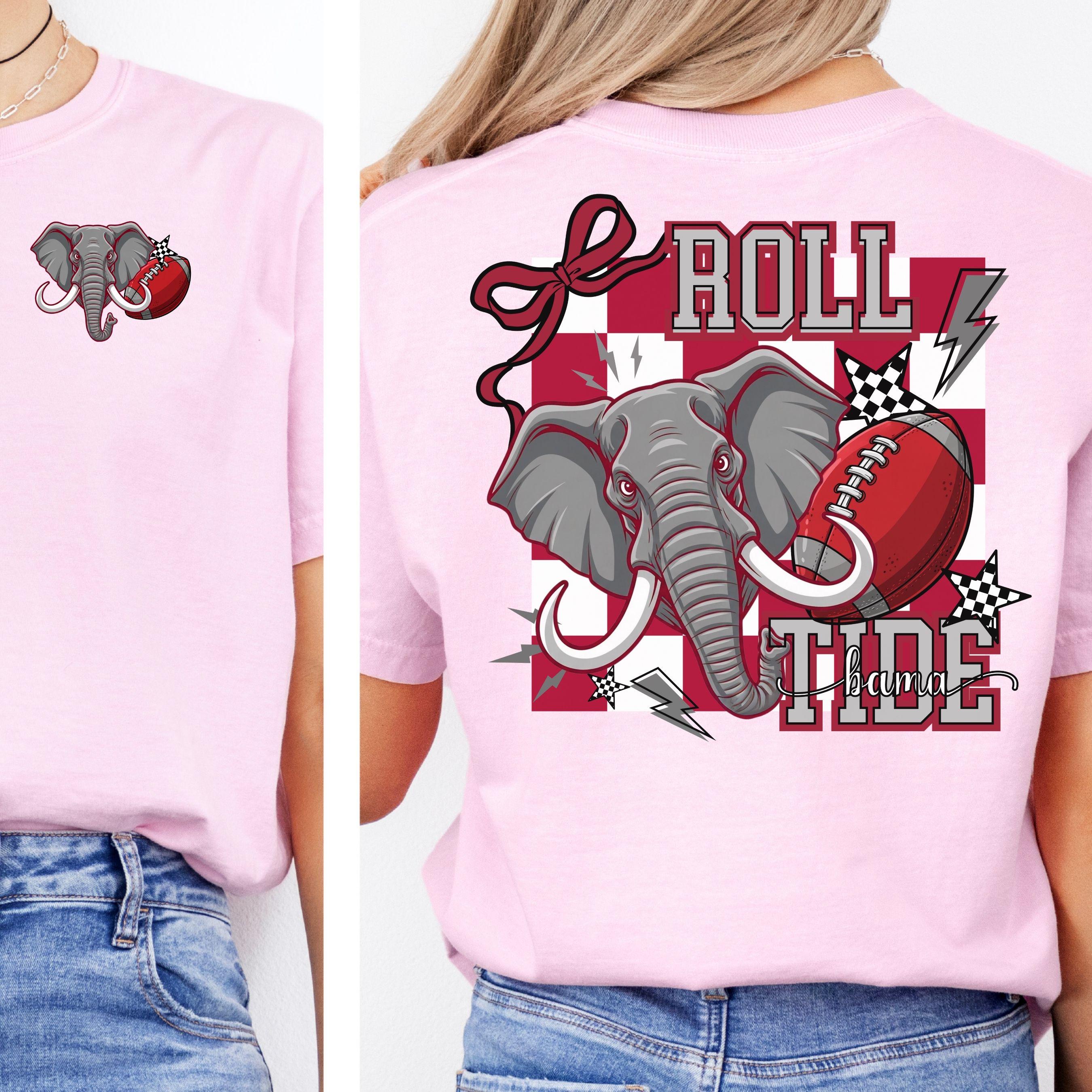 Roll Tide Coquette Checker Design Football PNG