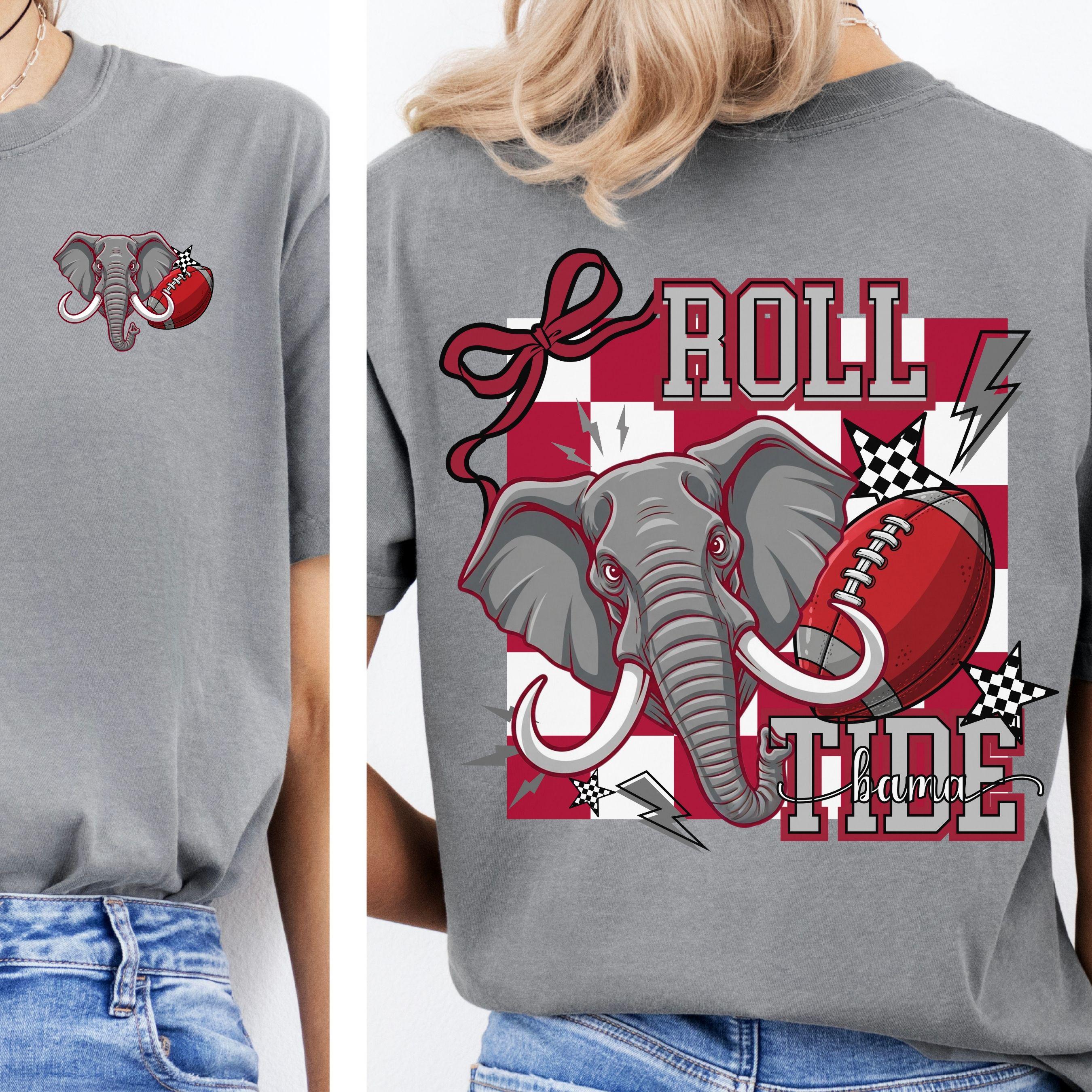 Roll Tide Coquette Checker Design Football PNG