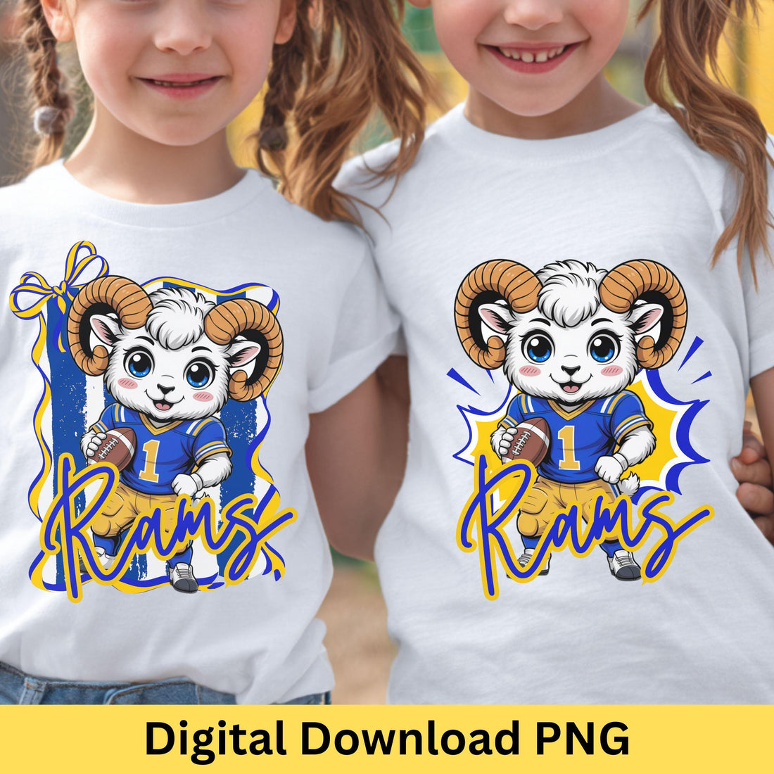 Rams Kids Matching Design PNG Bundle