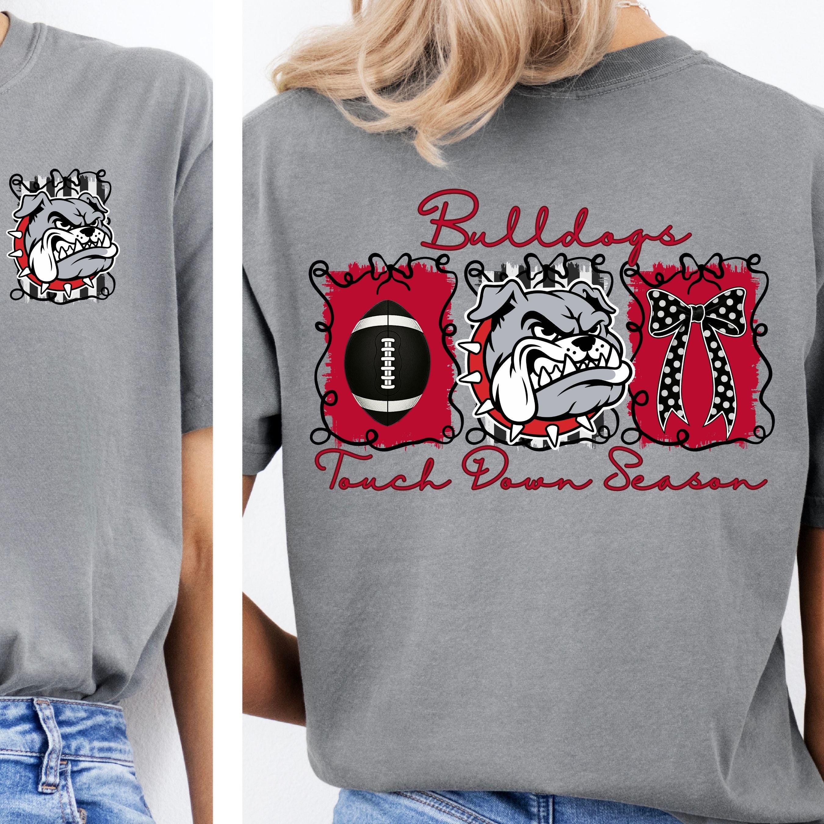 Bulldogs Red Black Touch Down Season Football PNG