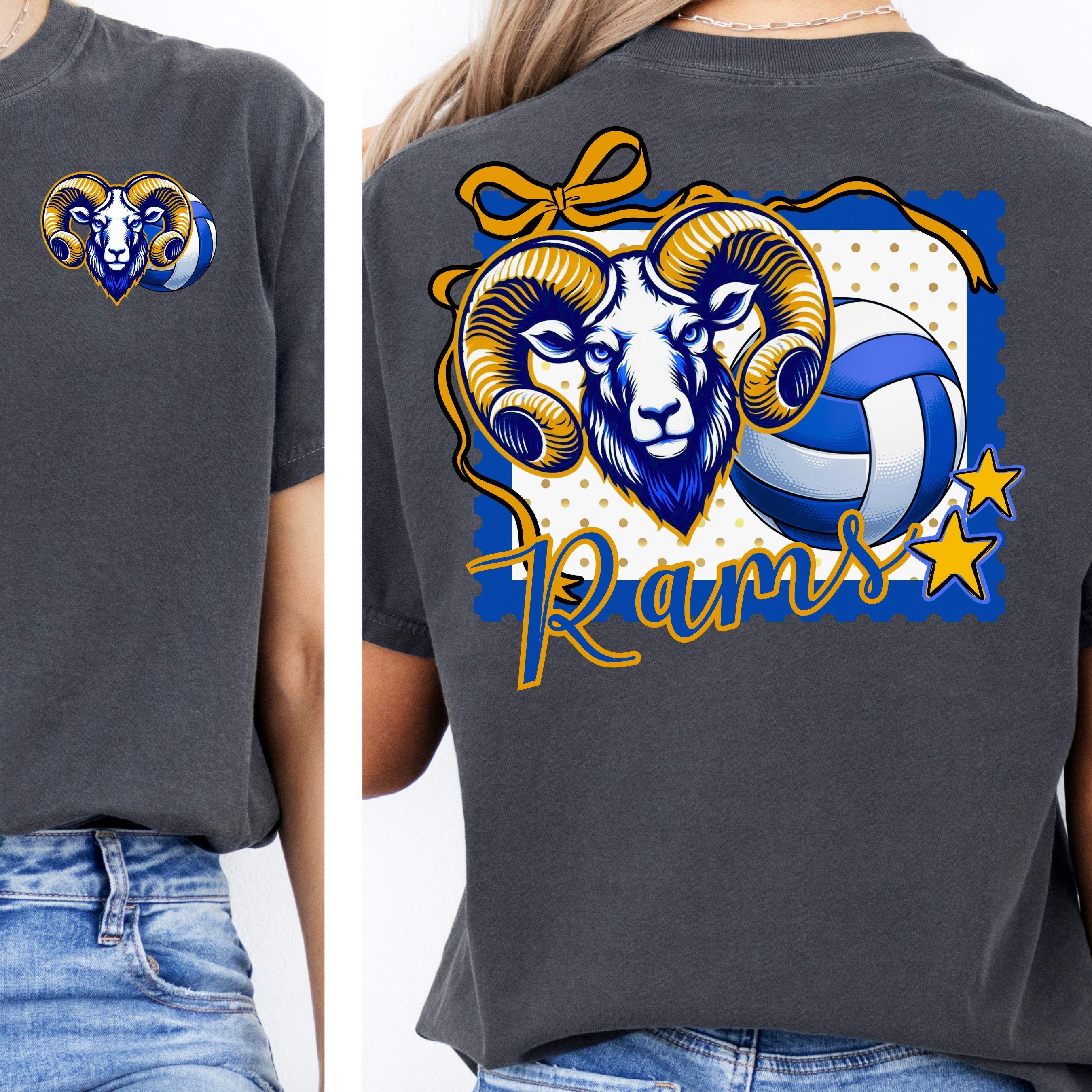 Rams Volleyball Blue & Gold Matching Stamp Design PNB