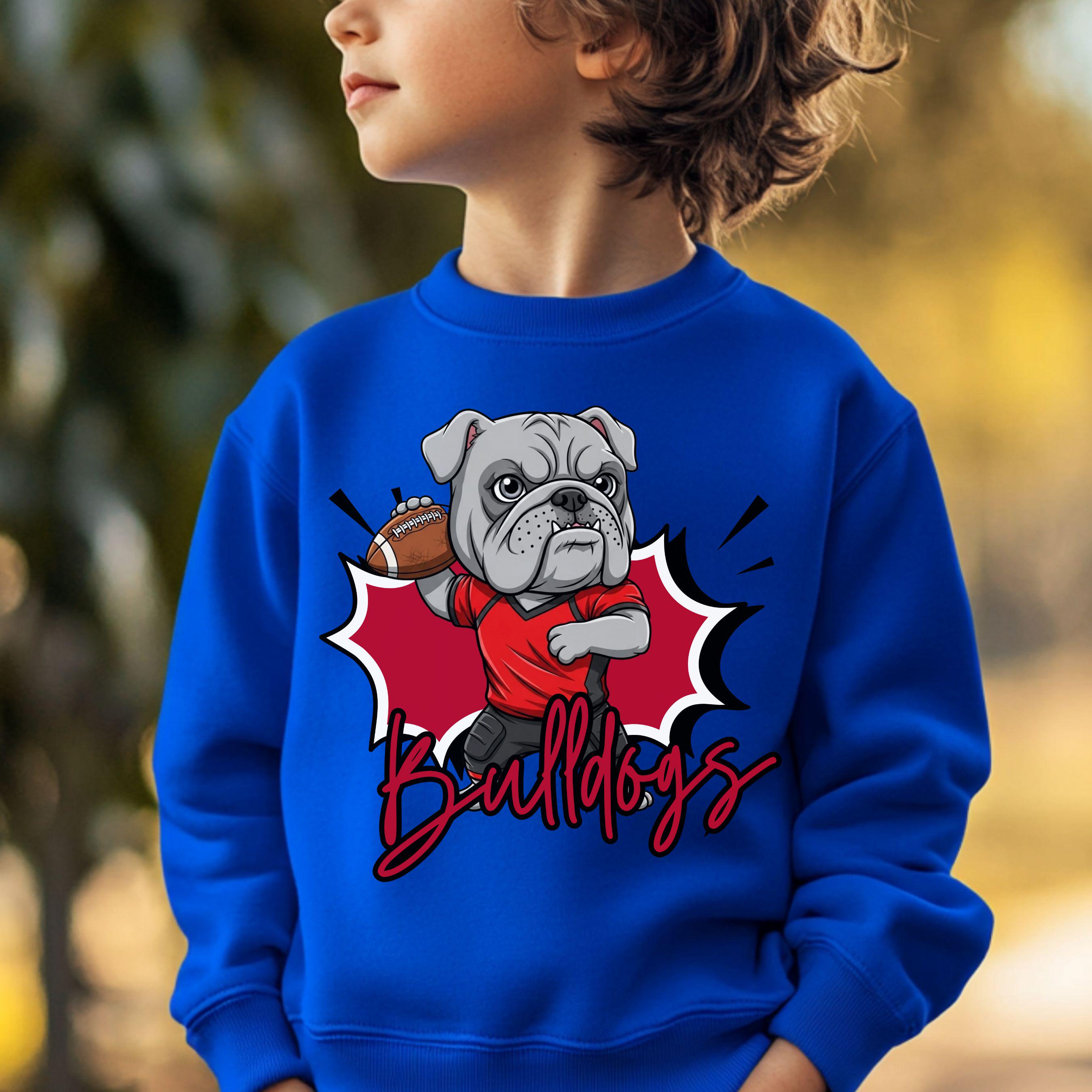 Bulldogs Red and Black Kids Matching 2pc PNG