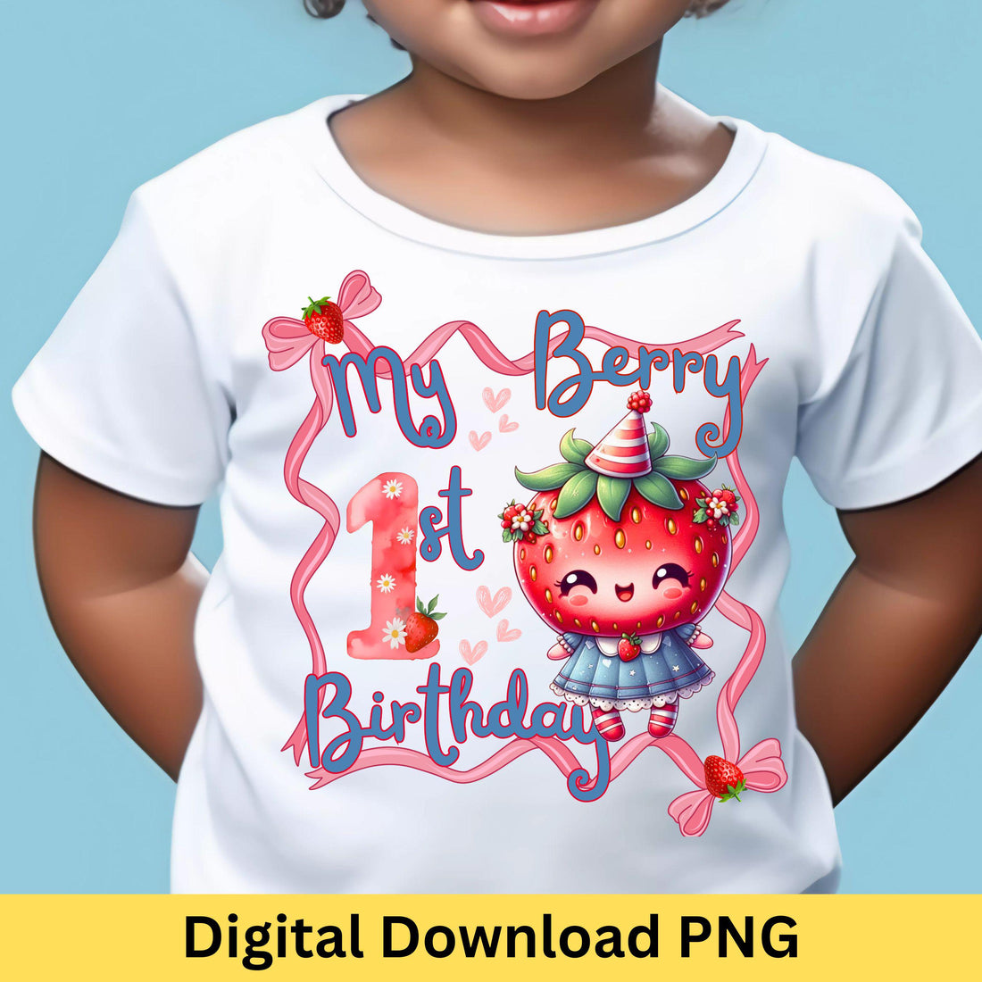 My Berry First Birthday Coquette PNG