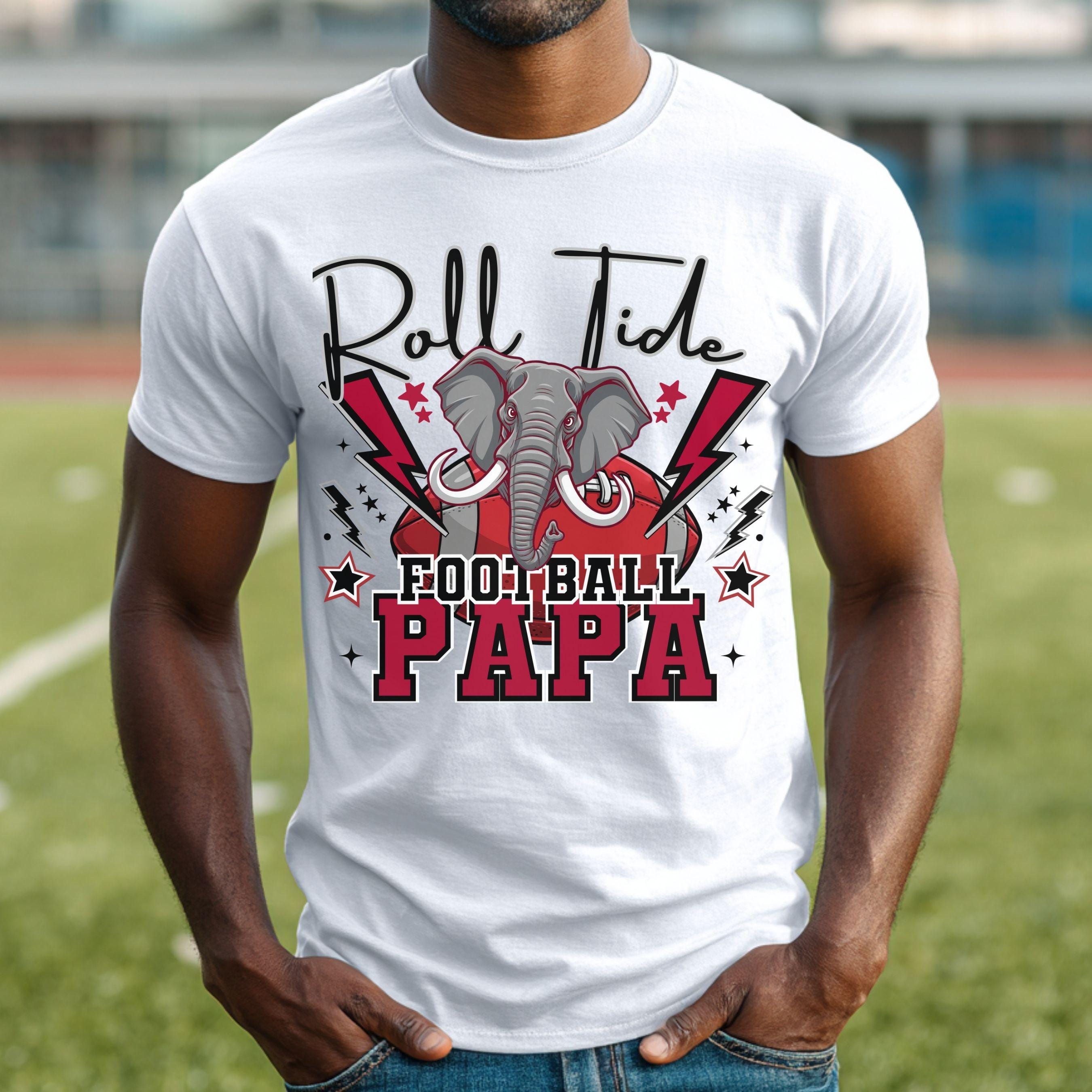 Roll Tide Lightning Papa Football PNG,