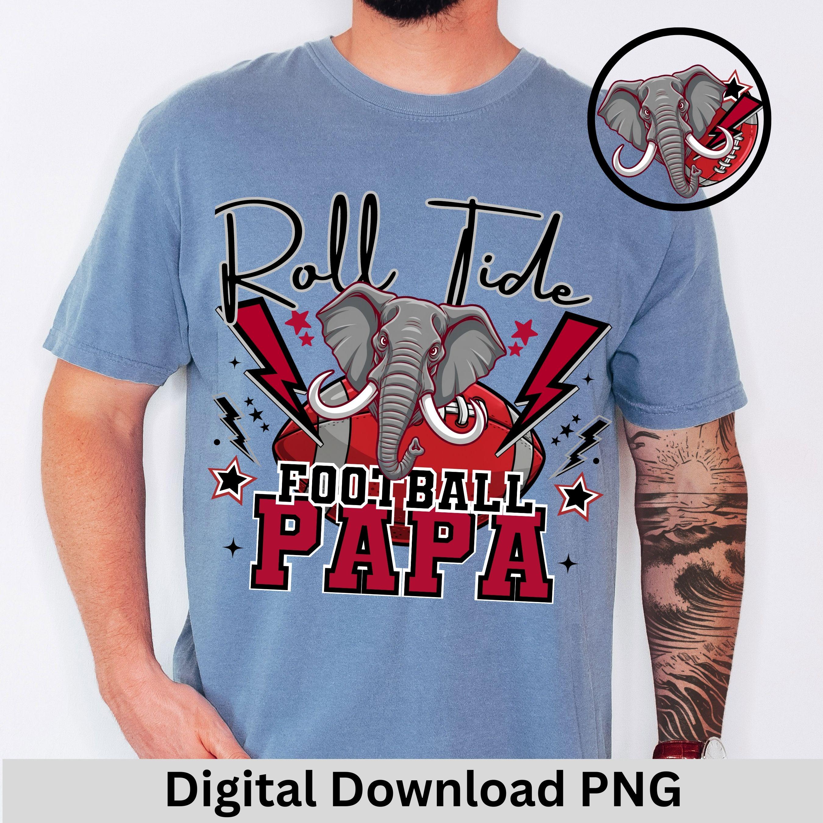 Roll Tide Lightning Papa Football PNG,