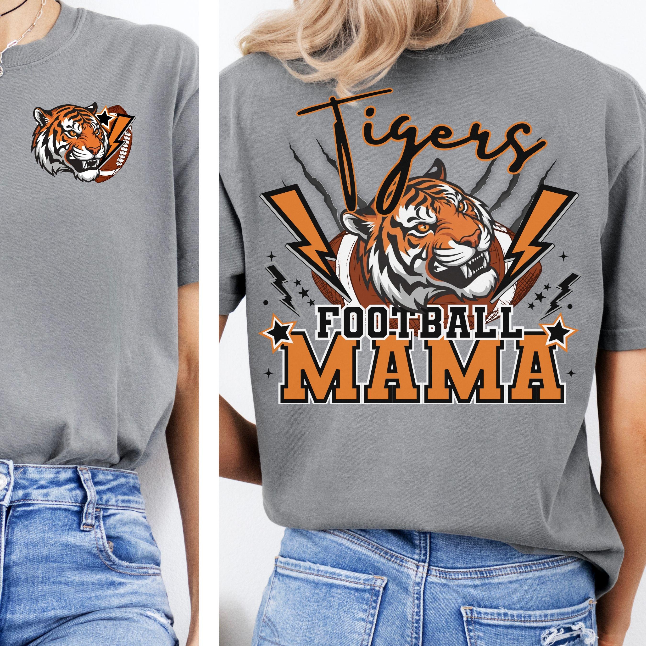Tigers Lightning Football Mama PNG