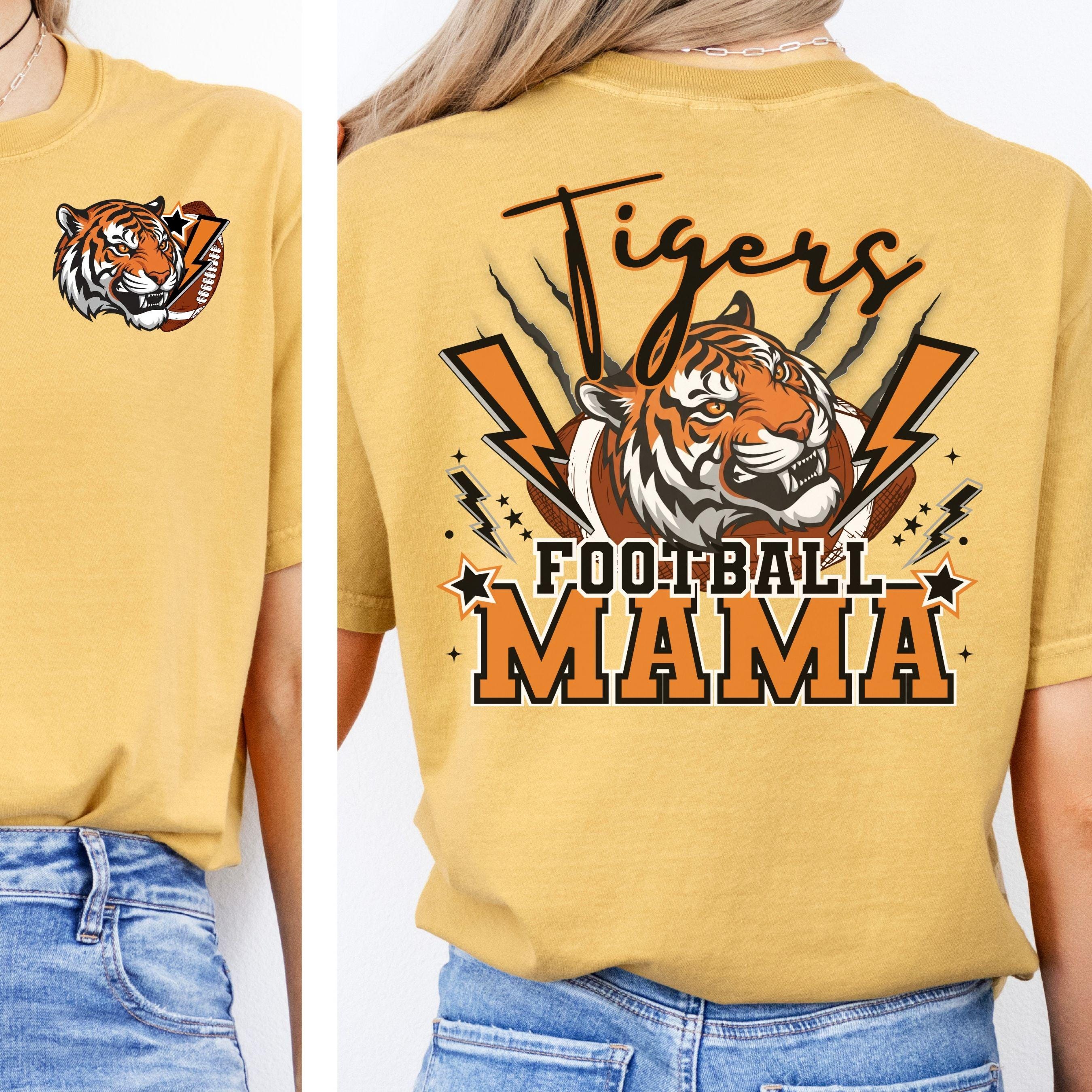 Tigers Lightning Football Mama PNG
