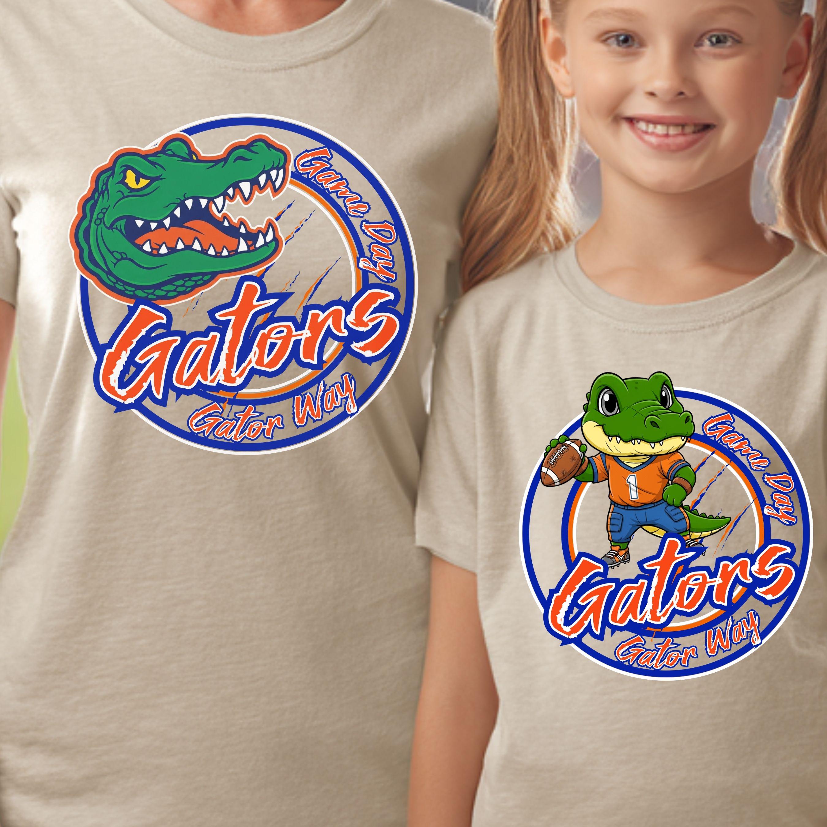 Gators Game Day, Gator Way Circle Design Family Set PNG