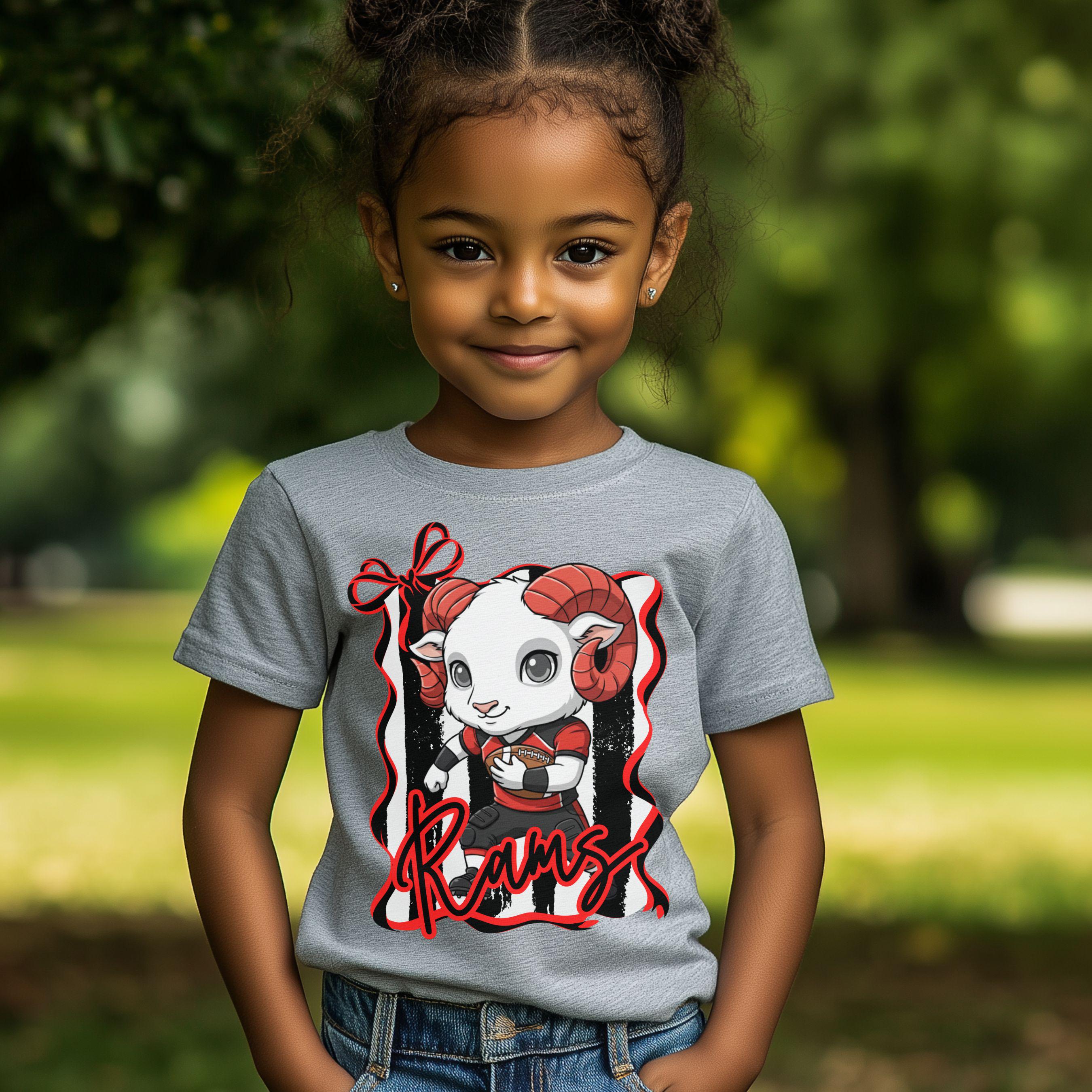 Rams Kids Matching Red & Black PNG Bundle