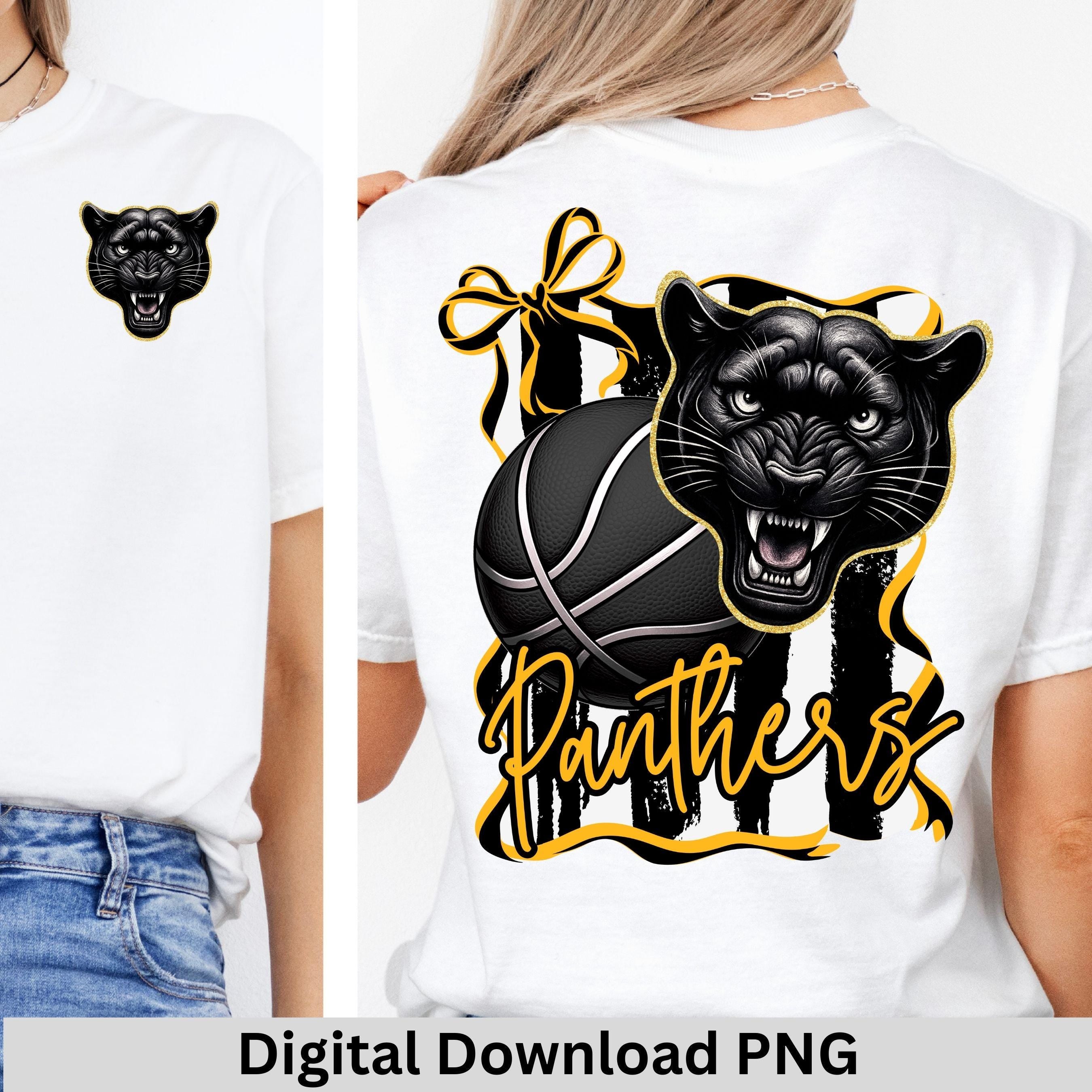 Panthers Coquette Stripe Basketball PNG
