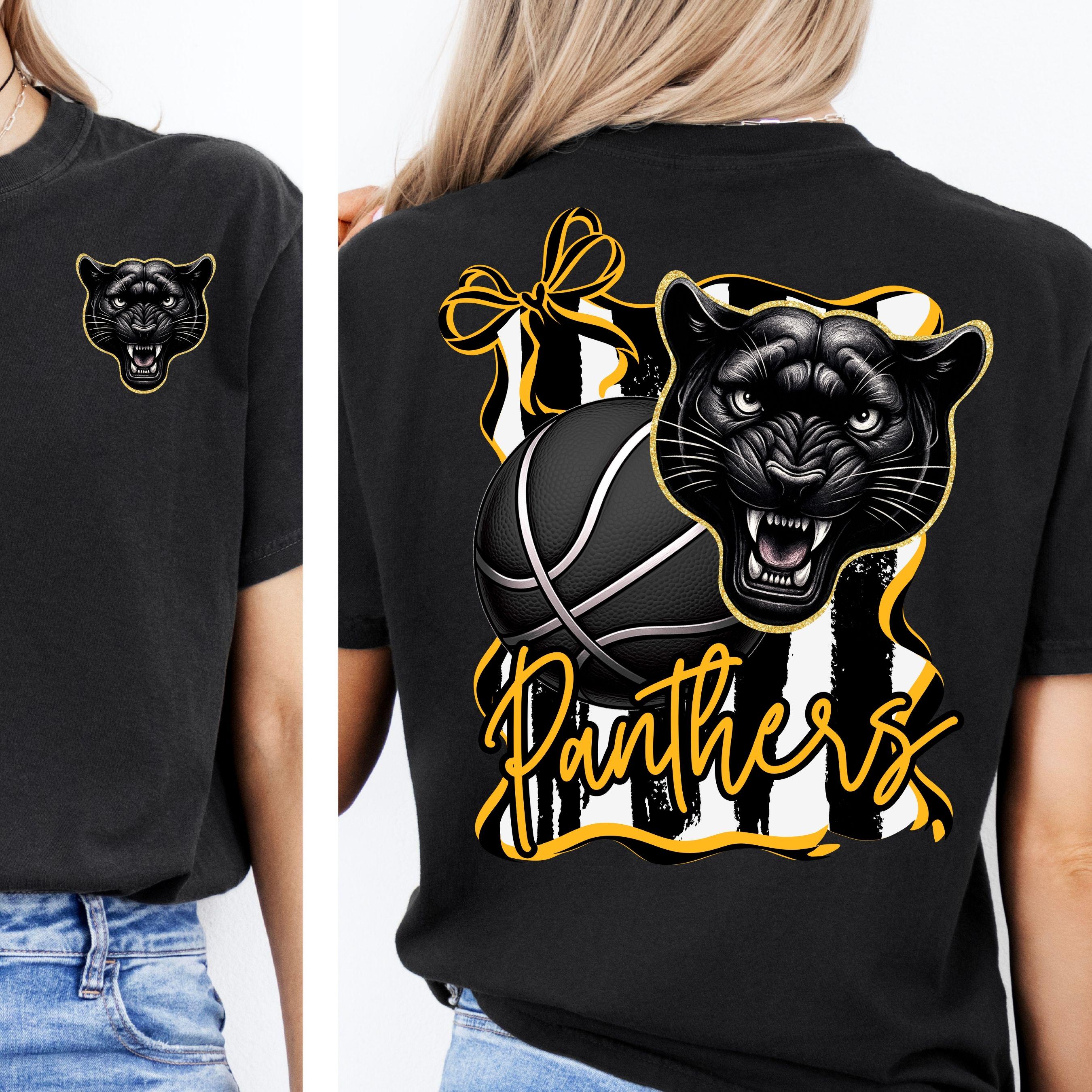 Panthers Coquette Stripe Basketball PNG