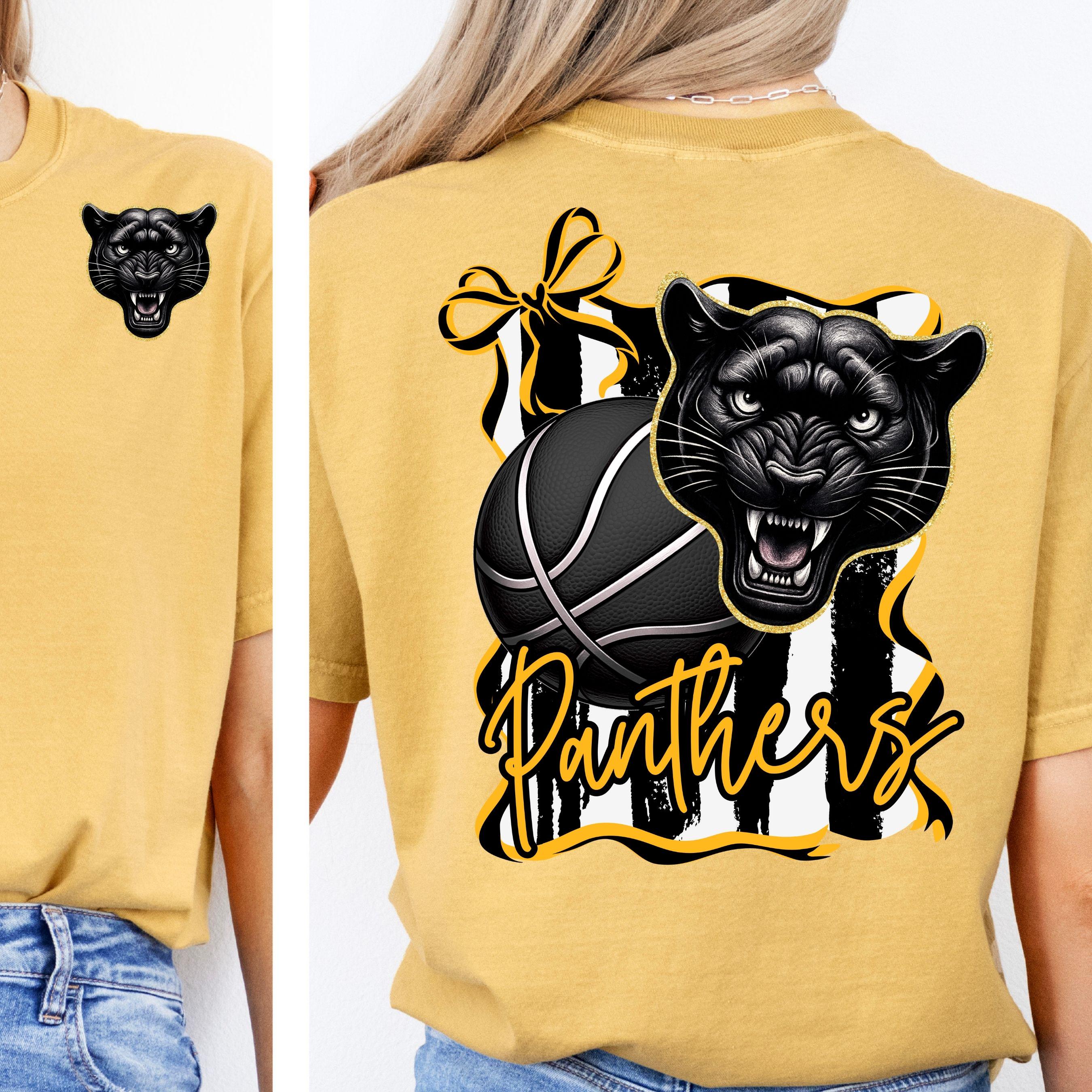 Panthers Coquette Stripe Basketball PNG
