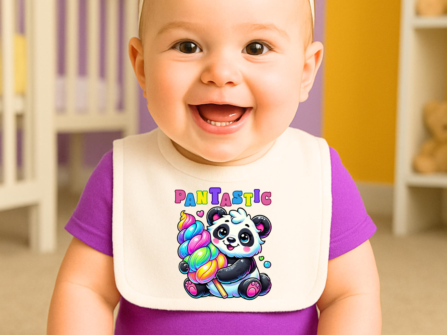 Pantastic Rainbow Cotton Candy Panda PNG