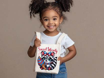 Cute Patriotic Racoon  Ice Cream Animal 2  PNG