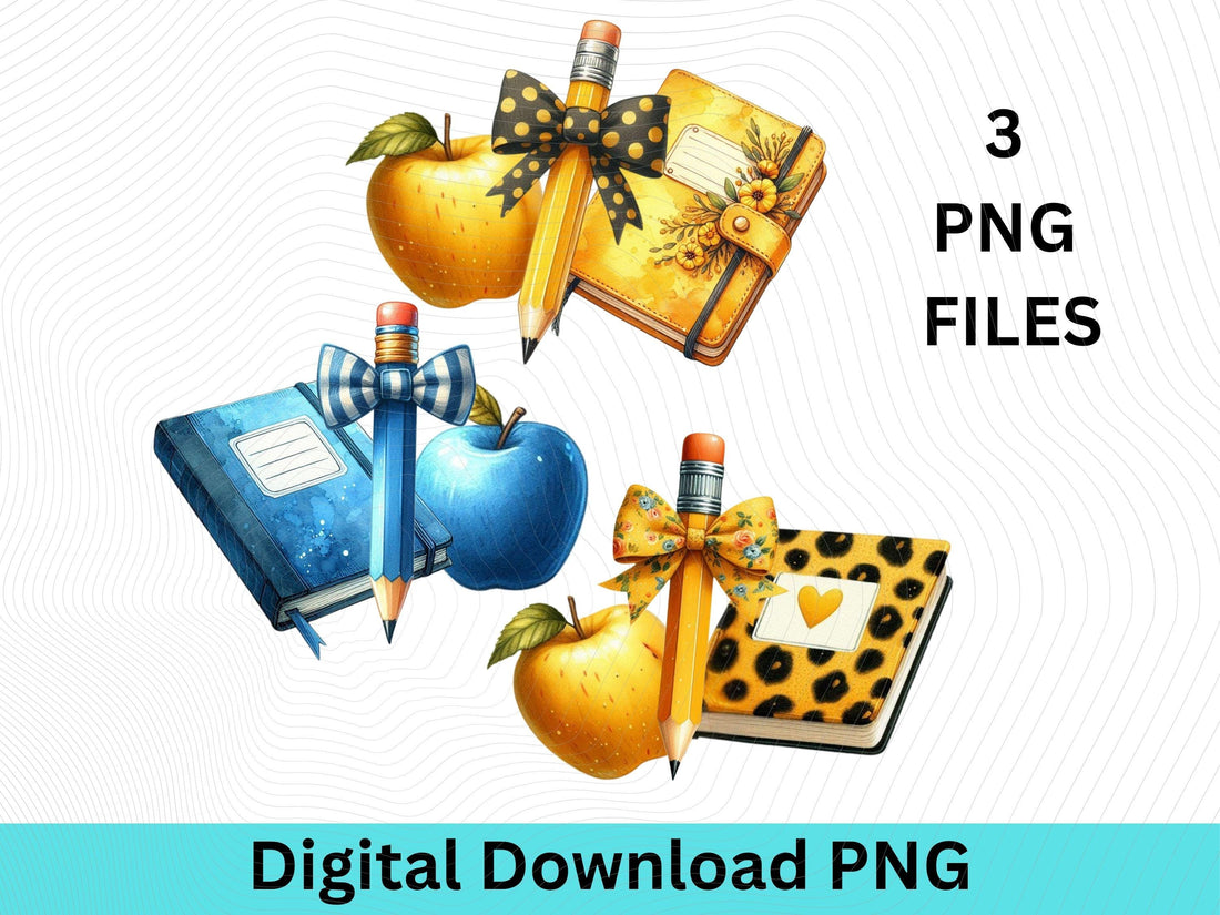 Teacher Pencil Bow PNG Back to School Essentials PNG