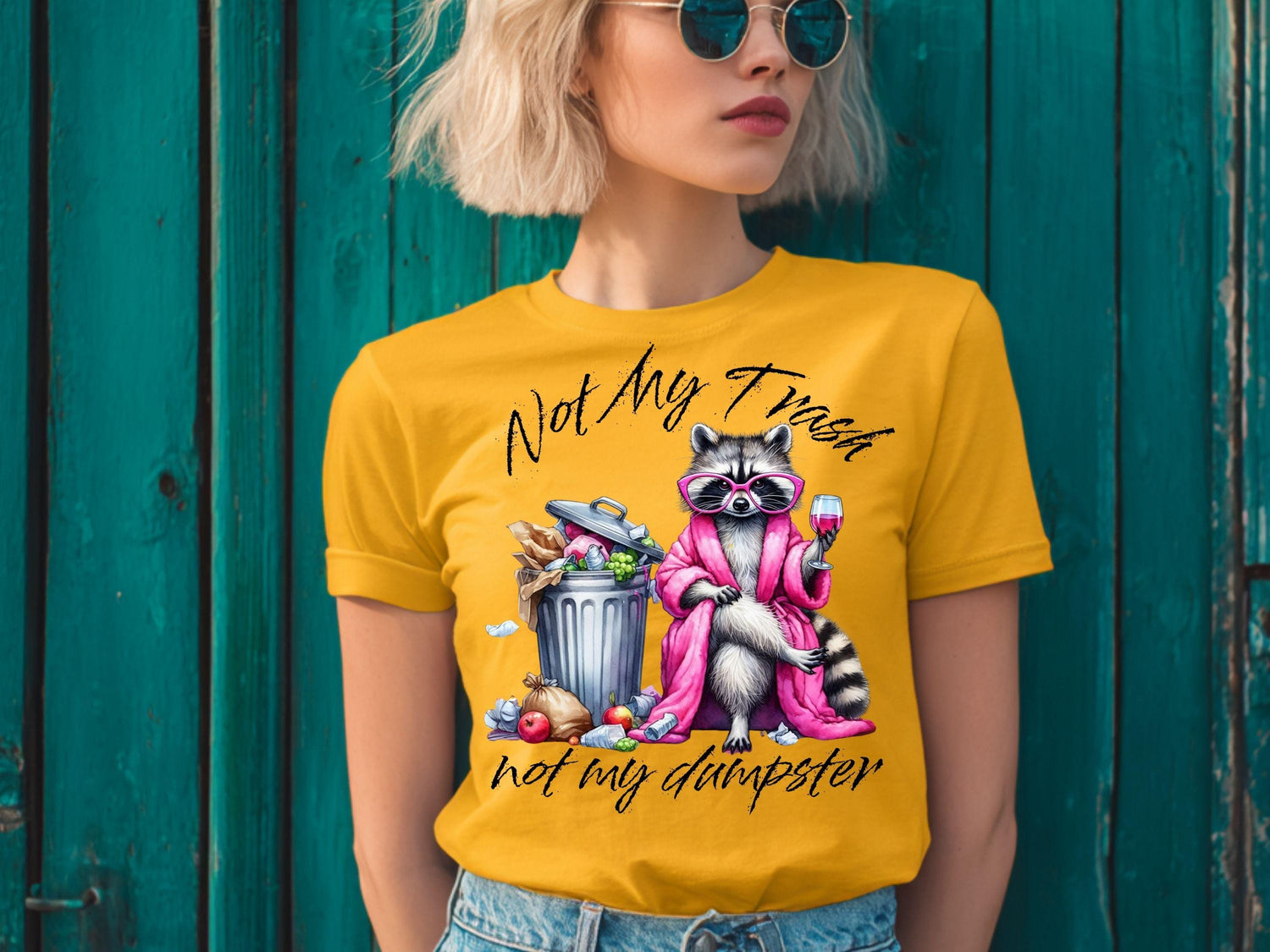 Not My Trash Not My Dumpster Funny Raccoon PNG