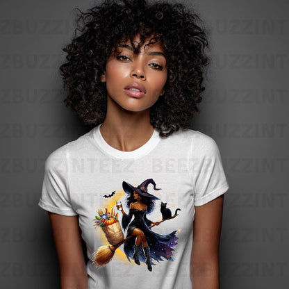 Melanin Witch Halloween Spooky PNG
