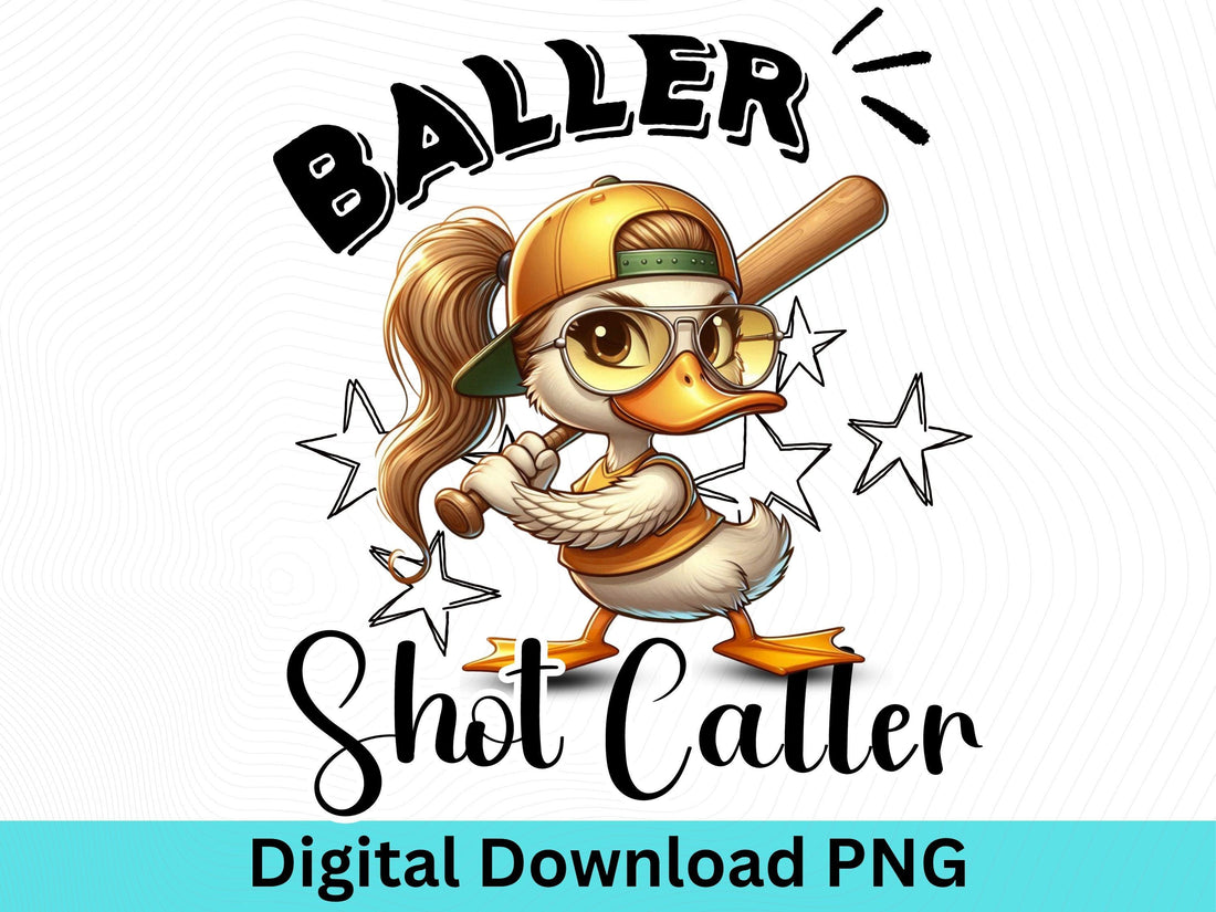 Baller Shot Caller Cute Duck PNG