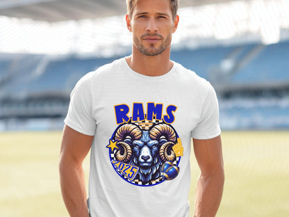Rams Spirit Circle Check Design PNG