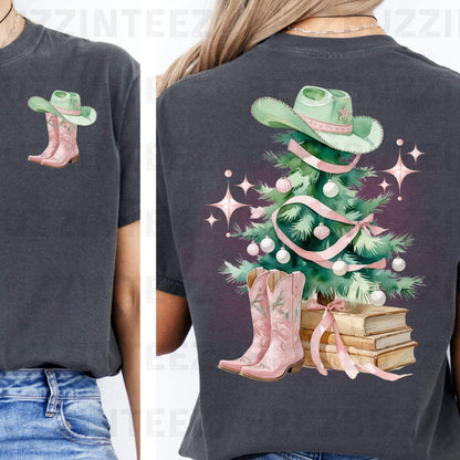 Christmas Pink Western Holiday Pink Boots PNG