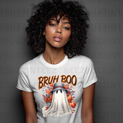 Bruh Boo Spooky Vibe Halloween Ghost PNG