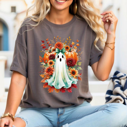 Halloween  Pumpkin Coquette Bow Ghost PNG