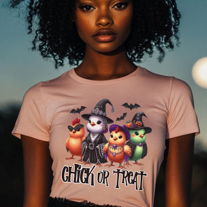 Chick or Treat Cute Halloween Chicks PNG