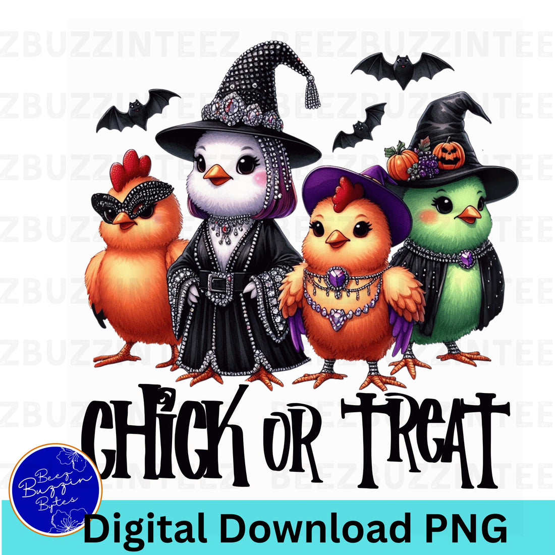 Chick or Treat Cute Halloween Chicks PNG