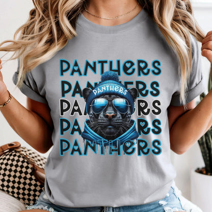 Panthers Repeat Cool Graphic PNG