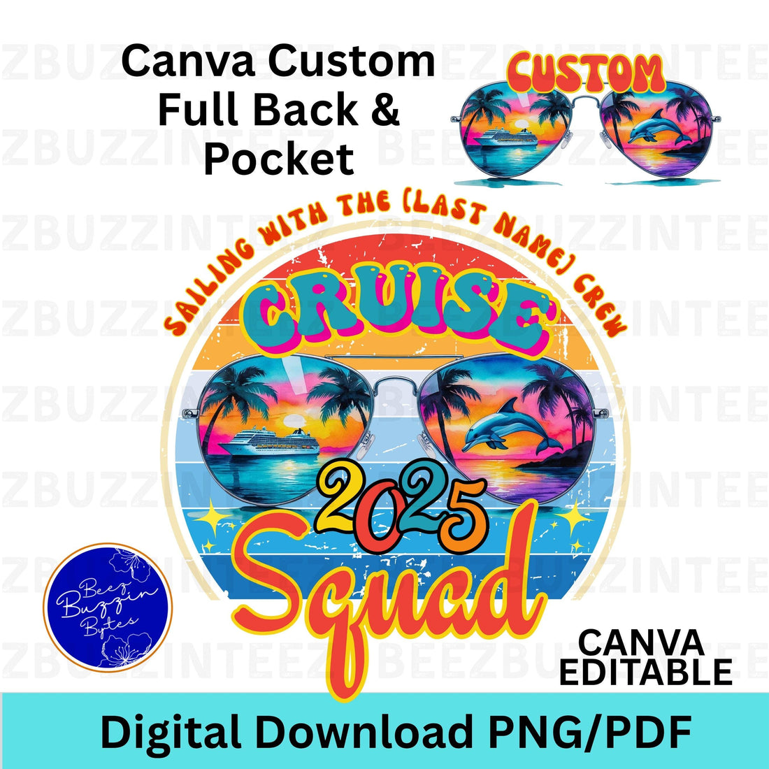 Custom Cruise Squad Canva Editable Link PDF Download