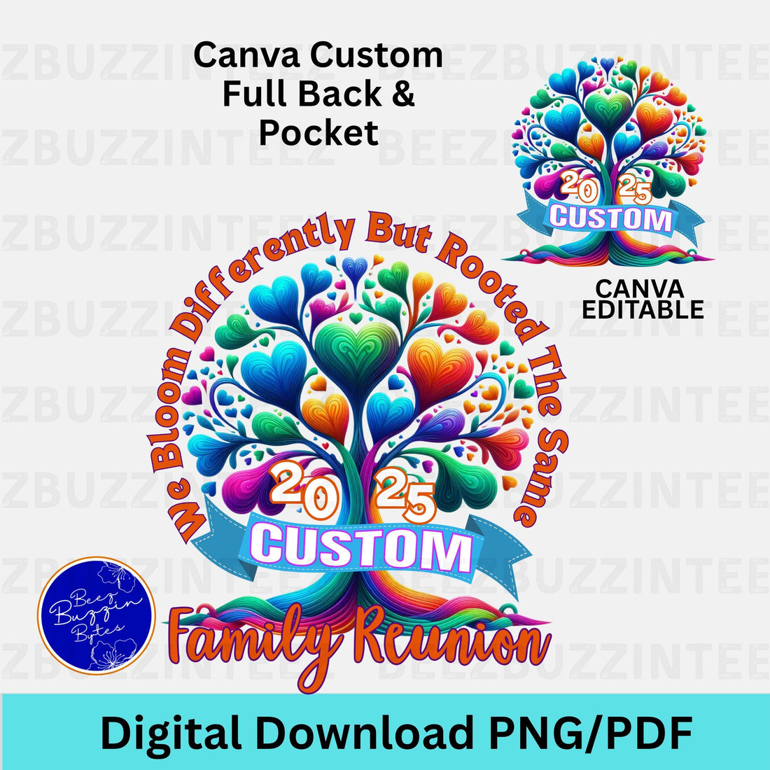 Custom Family Reunion Shirt Editable Canva PDF