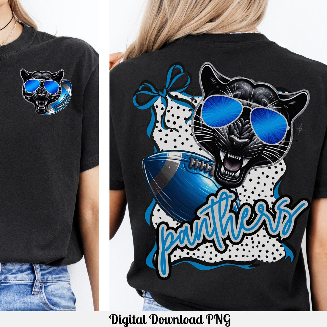 Panthers Coquette Polka Dot PNG