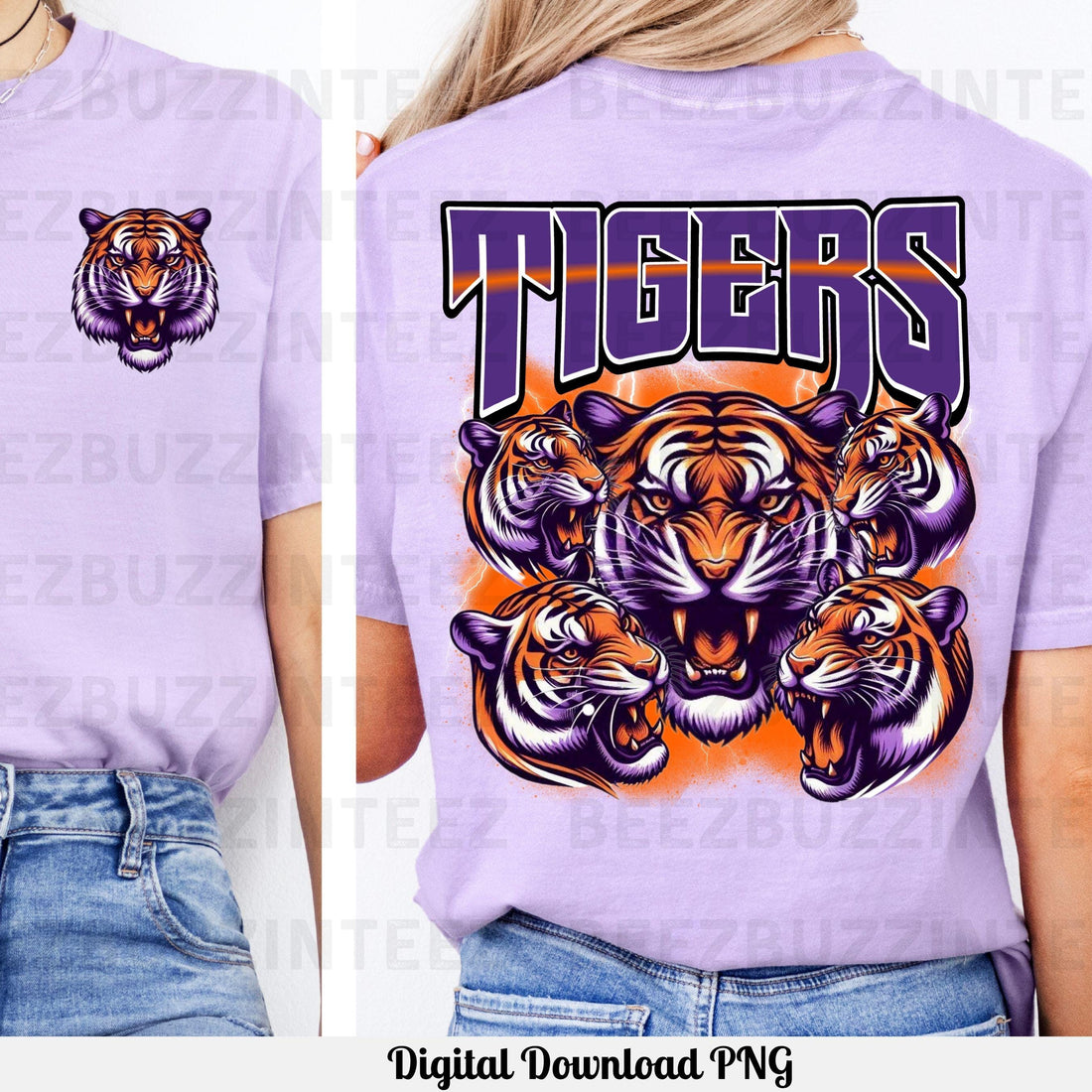 Tigers Fierce Graphic Design PNG