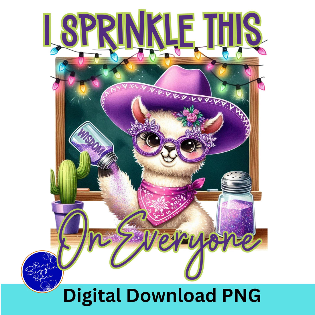 I Sprinkle This On Everyone Llama PNG