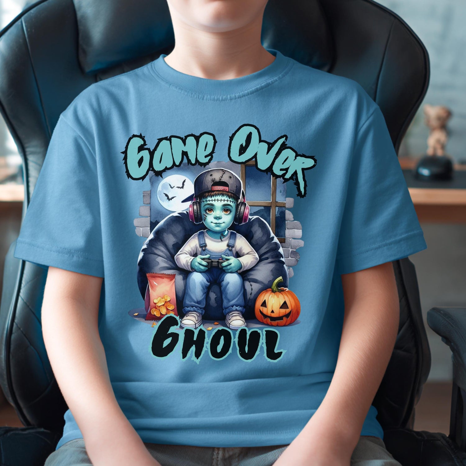 Halloween Gamer Frankenstein-style Boys PNG Bundle