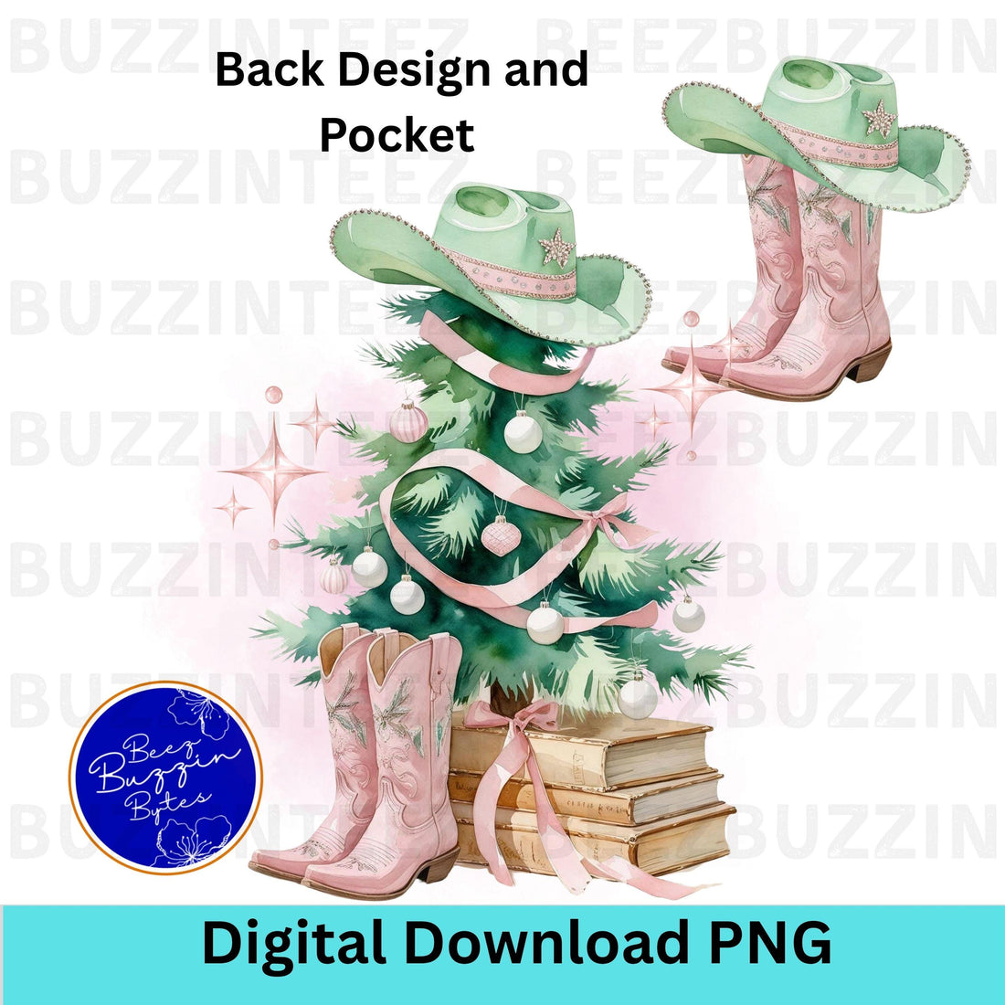 Christmas Pink Western Holiday Pink Boots PNG