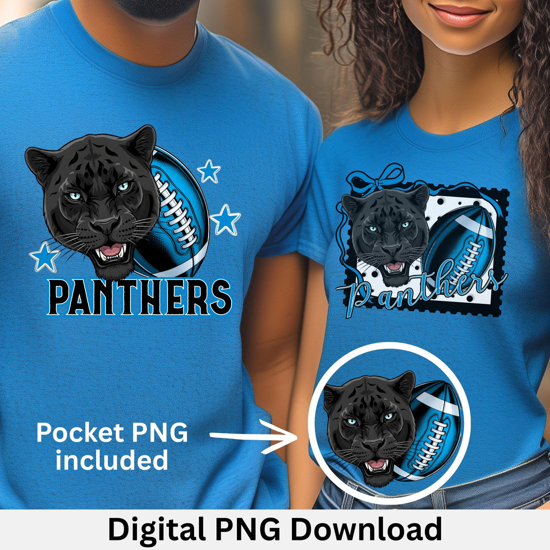 Panthers Stamp Matching Design PNG