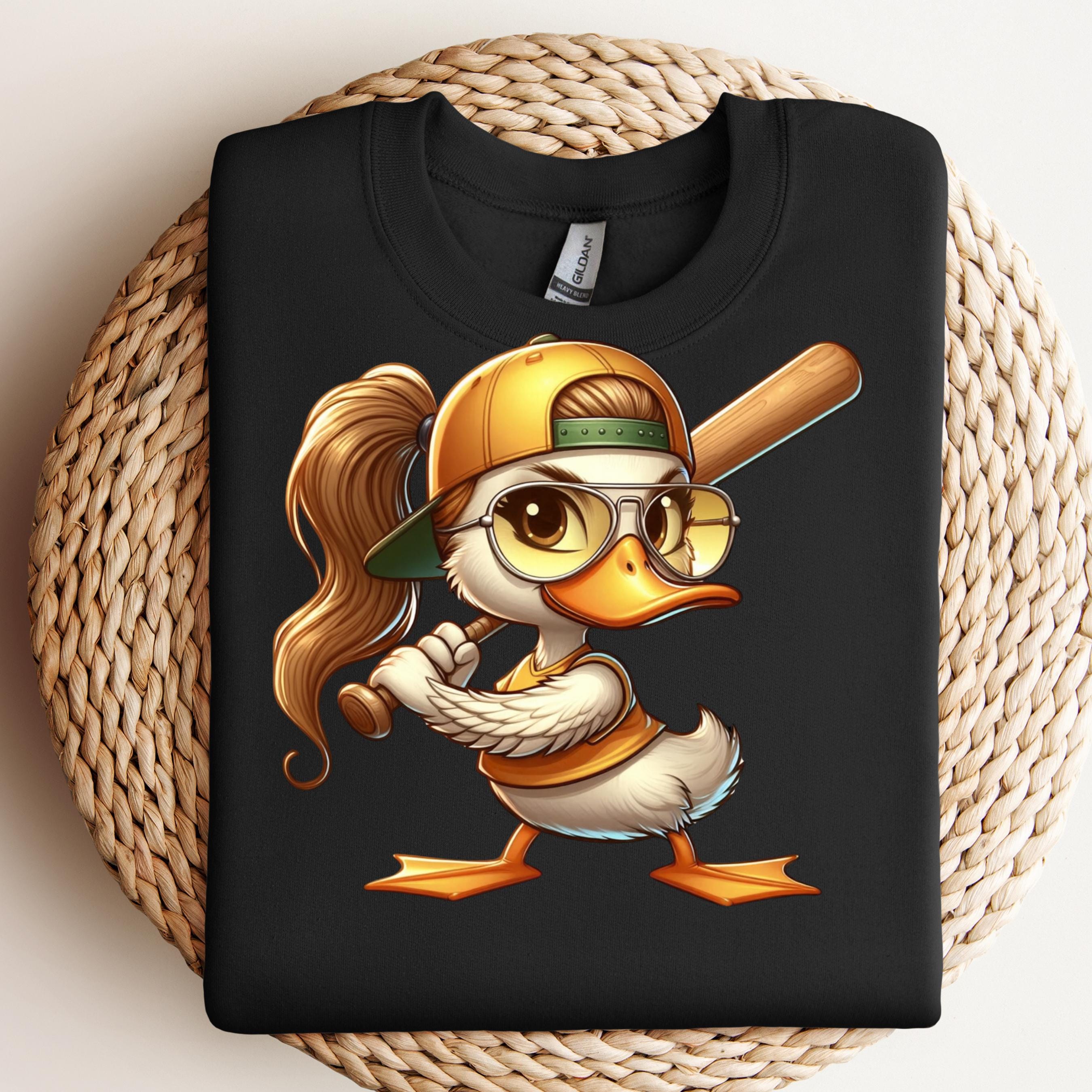 Baller Softball Duck PNG Set of Green &amp; Yellow