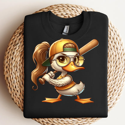 Baller Softball Duck PNG Set of Green &amp; Yellow