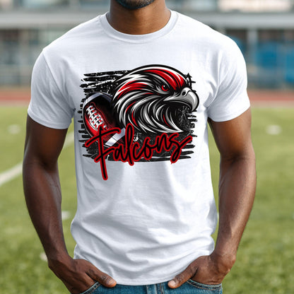 Falcons Red Black Match Set 2pc Game Day PNG