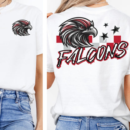 Falcons Checker  Star Pattern 2 Design Light Dark PN