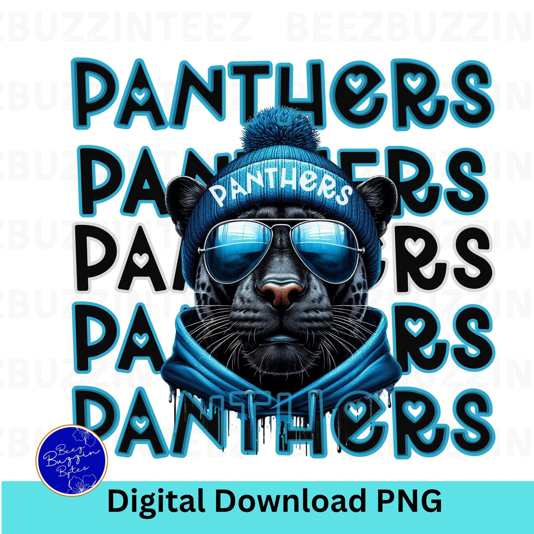 Panthers Repeat Cool Graphic PNG