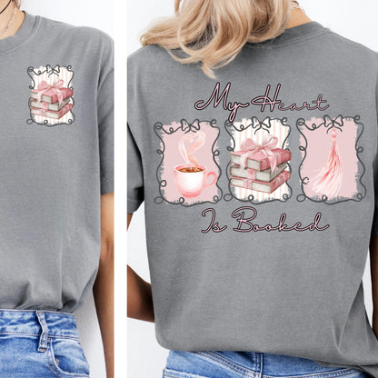 My Heart is Booked -Book Lover Digital,Download PNG