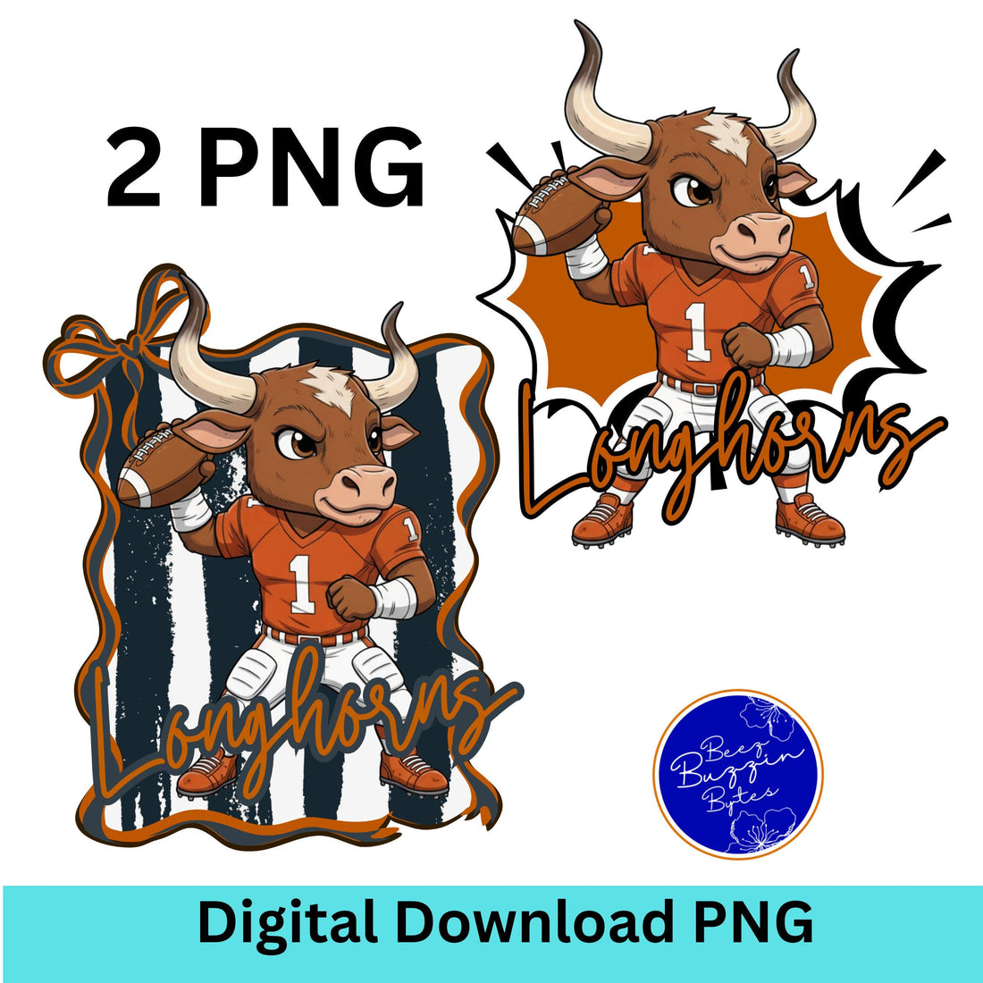 Longhorn Kid Match Football Bundle PNG