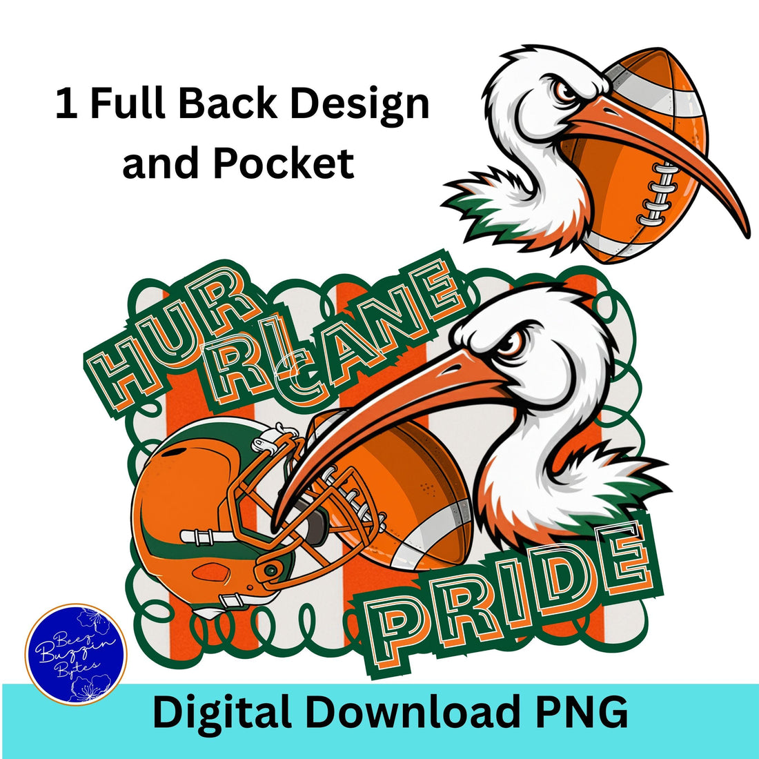 Hurricane Pride Stripe Design Football PNG