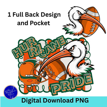 Hurricane Pride Stripe Design Football PNG