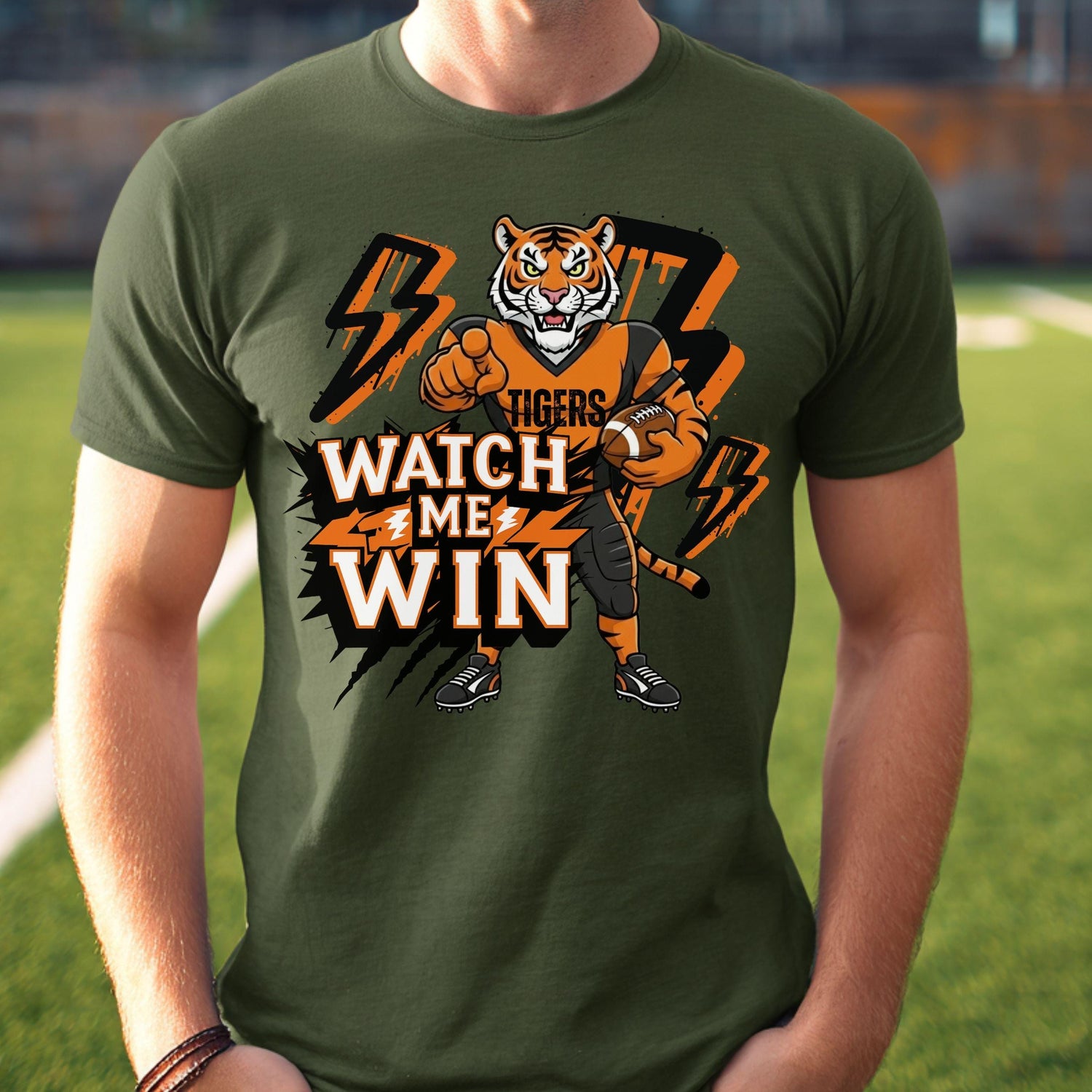 Tigers Watch Me Win Football PNG